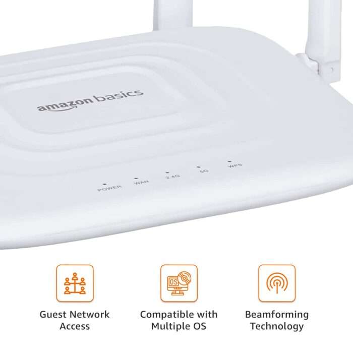 Amazon Basics AC1200 Dual-Band Wireless SOHO Router, Wi-Fi Speed Up to 867 Mbps/5 GHz and 300 Mbps/2.4 GHz, MediaTek Chipset - Image 5