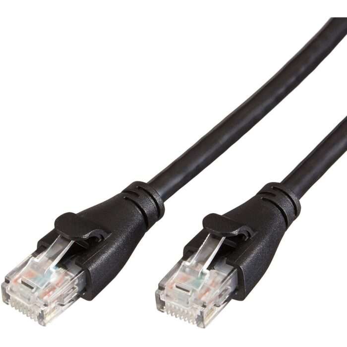AmazonBasics RJ45 Cat-6 Ethernet Patch/LAN Cable for Smartphone, Router, Printer - 25Feet (7.6Meters)-Black - Image 1