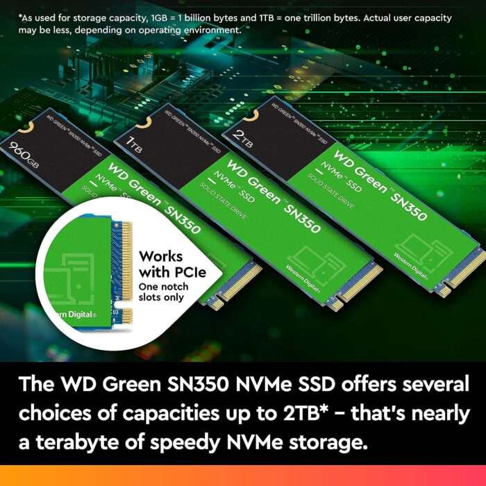 Western Digital WD Green SN350 NVMe 240GB, Upto 2400MB/s, PCIe Gen 3 NVMe M.2 (2280), Internal Solid State Drive - Image 3