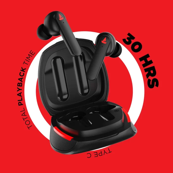 boAt Airdopes 641 TWS Earbuds with BEAST™️ Mode for Gamers, 500mAh Charging Case, 6mm Dual Drivers, 30H Playback  (Black) - Image 2