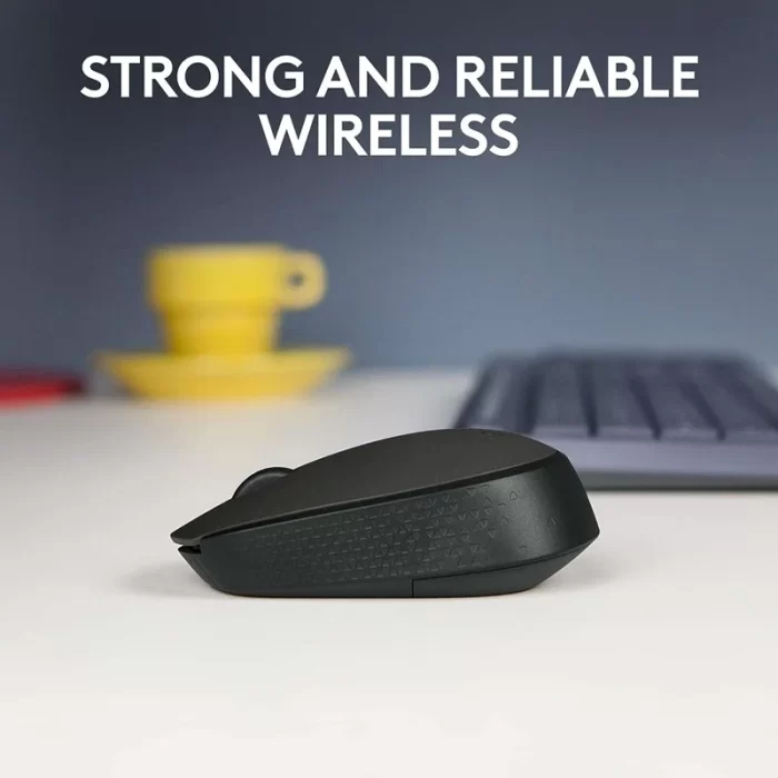 Logitech M170 Wireless Mouse, 2.4 GHz with USB Nano Receiver, Optical Tracking, 12-Months Battery Life, Ambidextrous - Black - Image 2
