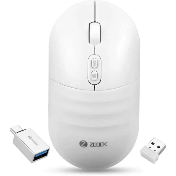 Zoook Jaguar Wireless Mouse, Rechargeable, Free Type C Converter, 3 DPI Levels, Auto Shut Down, Silent Click, 700 Mah Battery - Image 1