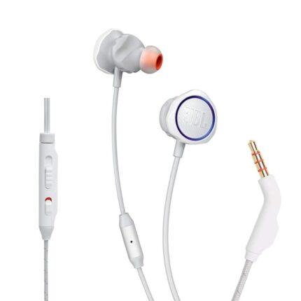 JBL Quantum 50 Gaming Wired Earphone with Mic, Quantum Sound Signature, Master Volume Slider, Twist-Lock Technology - White