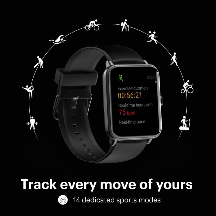 Noise ColorFit Pro 3 Smart Watch, 1.55" HD Display, 10 Day Battery, Waterproof Smartwatch - Jet Black - Image 4