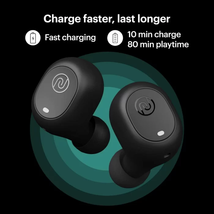 Noise Shots Nuvo True Wireless Earbuds (Bluetooth v5.0) with HD Sound and Fast Charging - Stealth Black - Image 2