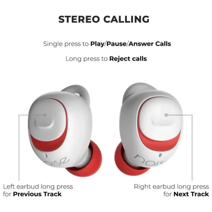 Noise Shots X5 Charge Truly Wireless Bluetooth Earbuds Earphones with PowerBank Case - Candy White - Image 3
