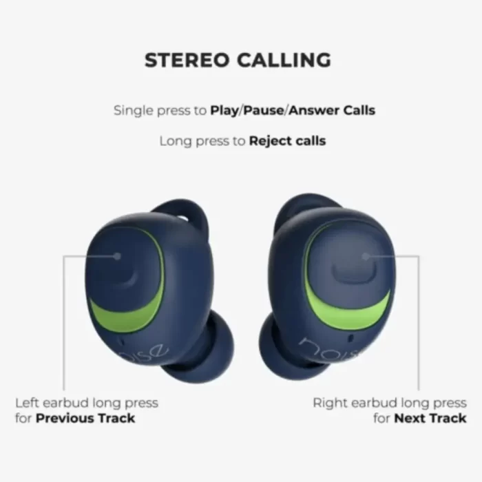 Noise Shots X5 Charge Truly Wireless Bluetooth Earbuds Earphones with PowerBank Case - Acid Blue - Image 3