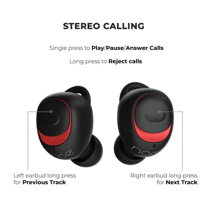 Noise Shots X5 Charge Truly Wireless Bluetooth Earbuds Earphones with PowerBank Case - Hot Black - Image 3