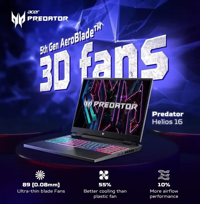 Acer Predator Helios Neo 16 Gaming Laptop 13th Gen Core i5 Processor 16GB,512GBSSD, Windows 11 Home/NVIDIA ®GeForce RTX ¢ 4050 - Image 5