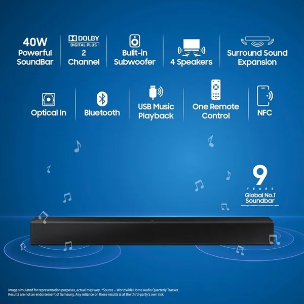 Samsung Soundbar T400 with Dolby offers Audio