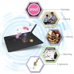 XP-Pen StarG640 Graphics Drawing Tablet Pen Tablet (6x4 Size, 8192 Levels of Pressure Sensitivity, Battery Free Stylus and 20 Replacement nibs), Black - Image 6