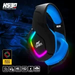 Ant Esports H530 Multi-Platform Pro LED Gaming Headset – RGB (Black – Blue) - Image 4