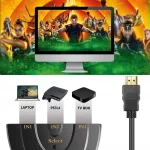 LAPSTER 3 Port HDMI 4 K 1.4V Version Switch Splitter with Pigtail Cable for Xbox One, PS3, 4, TV (Black) - Image 3