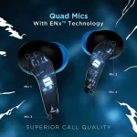 boAt Immortal 121 TWS Earbuds with Beast™ Mode(40ms Low Latency) for Gaming, 40H Playtime (Black Sabre) - Image 4