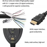 LAPSTER 3 Port HDMI 4 K 1.4V Version Switch Splitter with Pigtail Cable for Xbox One, PS3, 4, TV (Black) - Image 4