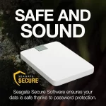 Seagate Ultra Touch HDD 2TB External Hard Drive, Cloud White, USB-C (STMA2000400) - Image 4