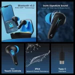 boAt Immortal 121 TWS Earbuds with Beast™ Mode(40ms Low Latency) for Gaming, 40H Playtime (Black Sabre) - Image 6
