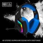Ant Esports H530 Multi-Platform Pro LED Gaming Headset – RGB (Black – Blue) - Image 6