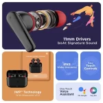 boAt Airdopes 341ANC TWS Earbuds with 32dB Hybrid ANC, upto 40HRS Playtime, ASAP™ Charge, IWP™, IPX5 - Black - Image 4