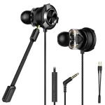 CLAW G11 Dual Driver Wired in Ear Earphones with Mic (Black)