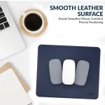 Tukzer Vegan PU Leather Mouse Pad for Laptop Notebook Gaming Computer (9.8 X 8.2 Inch | Navy Blue-Yellow) - Image 5