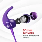 boAt Rockerz 260 Bluetooth in Ear Earphones Upto 25 Hours Playback, Signature Sound (Electric Purple) - Image 4
