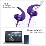 boAt Rockerz 260 Bluetooth in Ear Earphones Upto 25 Hours Playback, Signature Sound (Electric Purple) - Image 2