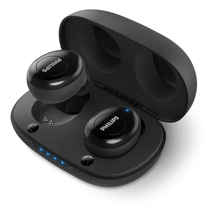 Philips Audio TWS TAUT102 Bluetooth Truly Wireless in Ear Earbuds with Mic, 12 Hr Playtime (Black) - Image 1