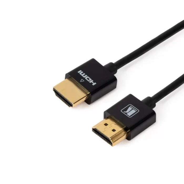 Kramer Ultra–Slim Flexible High–Speed HDMI Cable with Ethernet, Gold–Plated connectors -2 feet - Black - Image 1