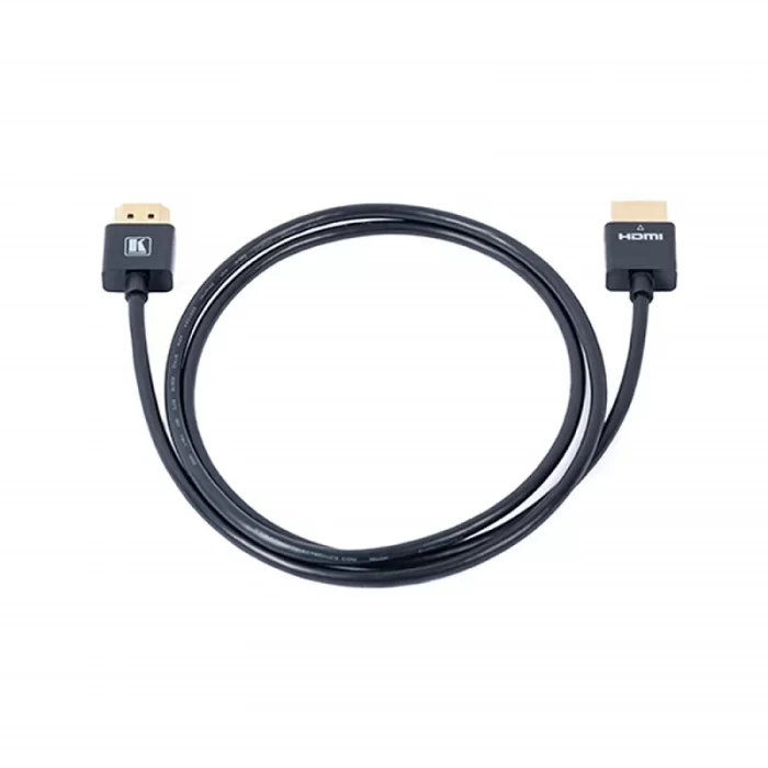 Kramer Ultra–Slim Flexible High–Speed HDMI Cable with Ethernet, Gold–Plated connectors -2 feet - Black - Image 3
