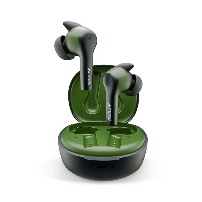 Ant Esports Infinity Bluetooth Truly Wireless in Ear Earbuds Upto 25Hrs Playtime with mic - Military Green - Image 1