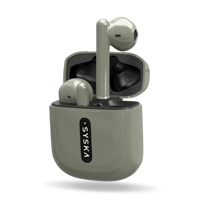 Syska SONIC BUDS IEB450 Bluetooth Headset  (Marshland Green, True Wireless) - Image 1