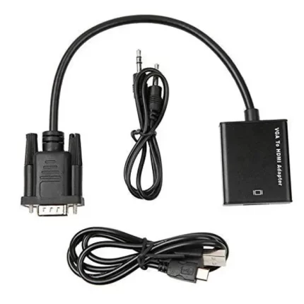 LS LAPSTER Quality Assured VGA Male to HDMI Cable Converter Adapter (LST-Mini-VGA(M) TOHDMI(F))