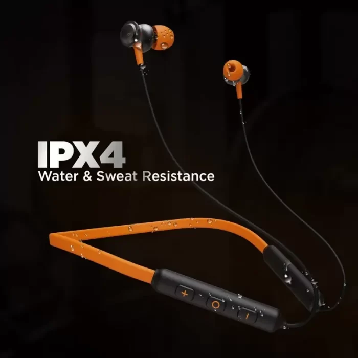 boAt Rockerz 195 Equipped with 10mm Titanium Drivers, 15H Nonstop Playback, Fast Charging, Magnetic Earbuds - Fiery Black - Image 5