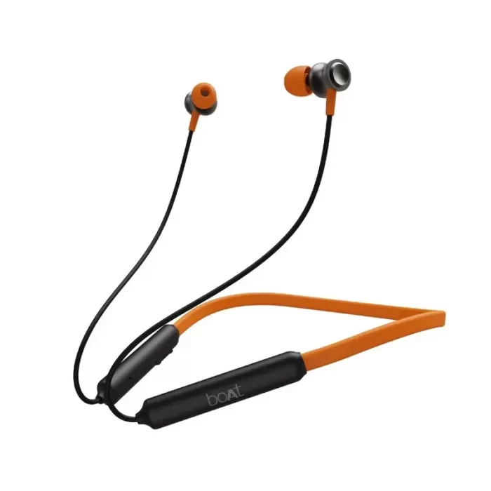 boAt Rockerz 195 Equipped with 10mm Titanium Drivers, 15H Nonstop Playback, Fast Charging, Magnetic Earbuds - Fiery Black - Image 1