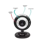 Quantum QHM495LM 6 Light Webcam For Laptop/Desktop (Black) - Image 4