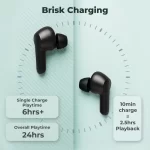Defy Gravity Zen in Ear TWS Earbuds with 24 HRS Playback (Bold Black) - Image 3