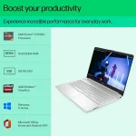HP 15s, Ryzen 5-5500U, 16GB RAM/512GB SSD 15.6"Win 11 /AMD Radeon Graphics/Dual Speakers/MS Office 2021,15s-eq2182AU-Sealed - Image 4