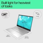 HP Pavilion 14, 12th Gen i5-1235U, 14" 16GB DDR4, 1TB SSD (Win 11,MSO, Natural Silver), 14-dv2153TU - Image 2