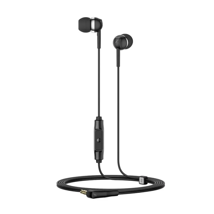 Sennheiser CX 80S in-Ear Wired Headphones with in-line One-Button Smart Remote with Mic - Black - Image 1