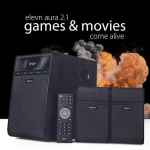 elevn Aura 80W 2.1 Channel Wireless Bluetooth Multimedia Speakers with Subwoofer (Black) - Image 2