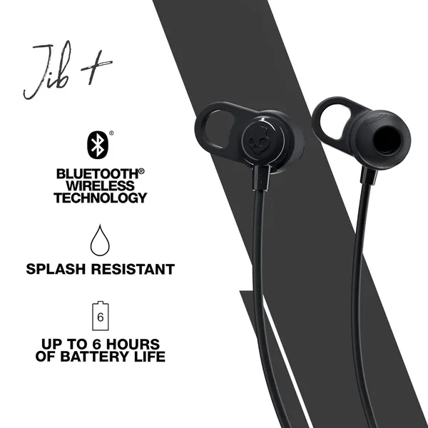 S2JPW-M003 Skullcandy Jib Plus Wireless in-Earphone with Mic (Black) (S2JPW-M003) - Image 4