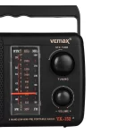 Vemax Base 3-Band (FM/AM/MW) Portable Radio (Black) - Image 3