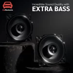 GoMechanic Component Speaker for Car-260 Watts 2-Way Coaxial Music System with Bass Woofer Sound 4-Inch Stereo System for Car 600W Max Output (Black) - Image 3
