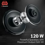 GoMechanic Component Speaker for Car-260 Watts 2-Way Coaxial Music System with Bass Woofer Sound 4-Inch Stereo System for Car 600W Max Output (Black) - Image 2