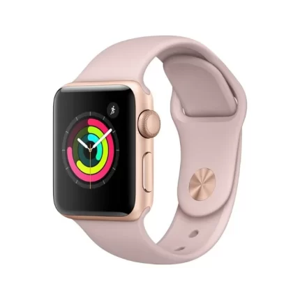 Apple Watch Series 3 GPS 38mm Smart Watch (Gold Aluminum Case, Pink Sand Sport Band)