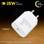 25W Type C Charger for Samsung USB-C Super Fast Adapter White - Image 2