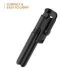 amazon basics Bluetooth-Enabled Extendable Selfie Stick/Tripod with Wireless Remote, 360-Degree Adjustable, Compatible with iPhone and Android Smart Phones (Black) - Image 4