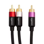AmazonBasics 1-Male to 2-Male RCA Audio interconnects for Television, DVD Player - [4 feet, 1-Male to 2-Male, Gold] - Image 2
