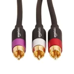 AmazonBasics 1-Male to 2-Male RCA Audio interconnects for Television, DVD Player - [4 feet, 1-Male to 2-Male, Gold] - Image 3